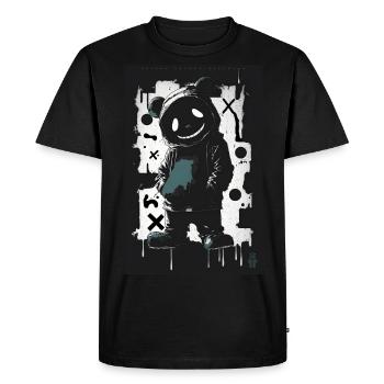 Cyber Teddy par ART8NS Art ON Streetwear - T-shirt Premium bio Homme - noir - Devant - Nico (187cm)