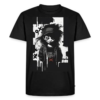 Bad Girl par ART8NS - Art ON Streetwear - T-shirt Premium bio Homme - noir - Devant - Nico (187cm)