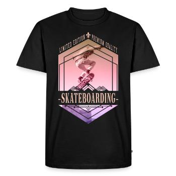 Skateboarding Skate Skater Skateboard Sk8 Vintage - T-shirt Premium bio Homme - noir - Devant - Nico (187cm)