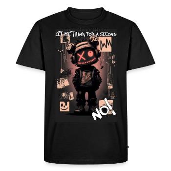 NO! by ART8NS - Art ON Streetwear - Men's Premium Organic T-Shirt - black - Front - Nico (187cm)