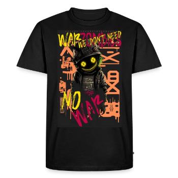 War Zombies, NO War par ART8NS - Art ON Streetwear - T-shirt Premium bio Homme - noir - Devant - Nico (187cm)