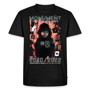 Monument par ART8NS - Art ON Streetwear - T-shirt Premium bio Homme - noir - Devant - Nico (187cm)