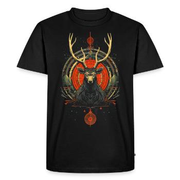 Retro - Men's Premium Organic T-Shirt - black - Front - Nico (187cm)