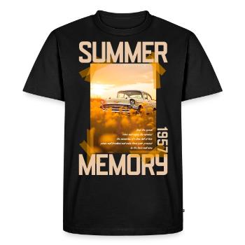 Mémoire d’été par ART8NS - Art ON Streetwear - T-shirt Premium bio Homme - noir - Devant - Nico (187cm)