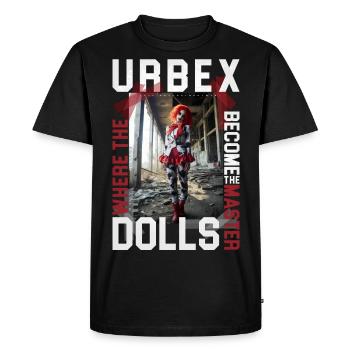 Poupées Urbex by ART8NS - Art ON Streetwear - T-shirt Premium bio Homme - noir - Devant - Nico (187cm)