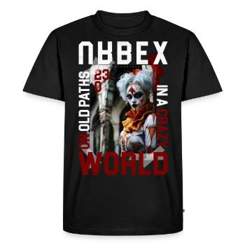 Urbex sur les anciens chemins by ART8NS - Art ON Streetwear - T-shirt Premium bio Homme - noir - Devant - Nico (187cm)