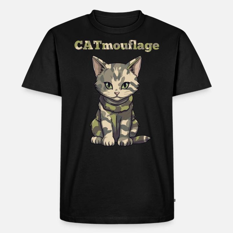 CATmouflage - Männer Premium Bio T-Shirt - Schwarz