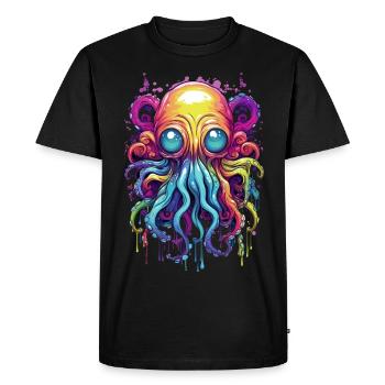 Calmar Poulpe - T-shirt Premium bio Homme - noir - Devant - Nico (187cm)