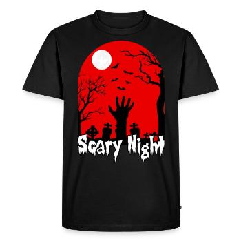 Scary Night Halloween - Zombie Hand auf Friedhof - T-shirt Premium bio Homme - noir - Devant - Nico (187cm)