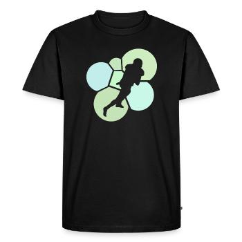Joueur de football américain Quarterback - T-shirt Premium bio Homme - noir - Devant - Nico (187cm)