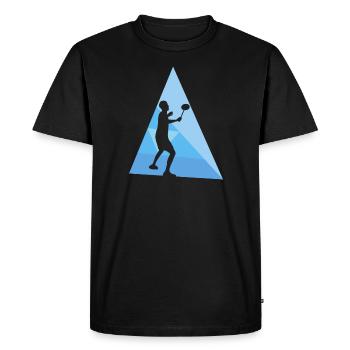 Baisse de badminton Chute de joueur de badminton - T-shirt Premium bio Homme - noir - Devant - Nico (187cm)
