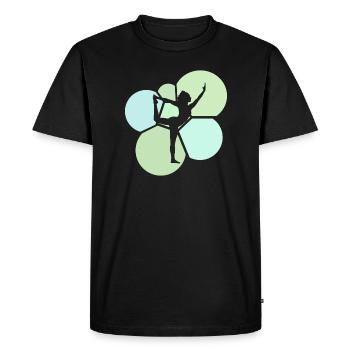 Yoga Power Sun Salutation - Men's Premium Organic T-Shirt - black - Front - Nico (187cm)