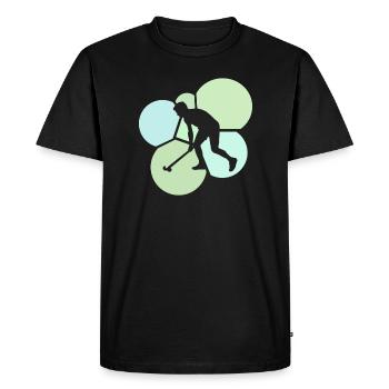 Hockey sur gazon Hockey sur gazon en salle Joueurs de hockey sur gazon - T-shirt Premium bio Homme - noir - Devant - Nico (187cm)