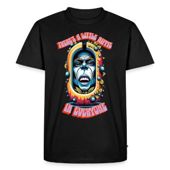 Il y a un peu de hippie dans tout le monde 10 - T-shirt Premium bio Homme - noir - Devant - Nico (187cm)