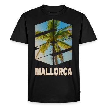Majorca Summer Sun Beach Sea Palm Trees Party - Men's Premium Organic T-Shirt - black - Front - Nico (187cm)