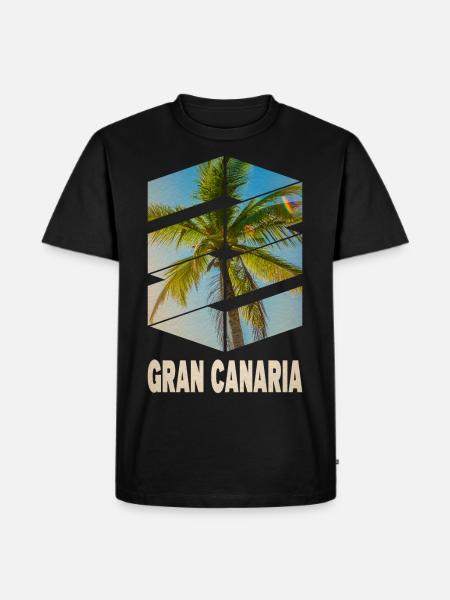 Gran Canaria Palmer Sommer Sol Strand Hav - Herre Premium økologisk T-shirt - sort