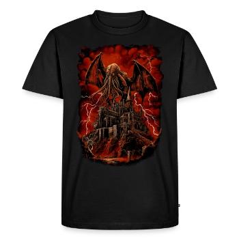 Rise of the Cthulhu - Men's Premium Organic T-Shirt - black - Front - Nico (187cm)