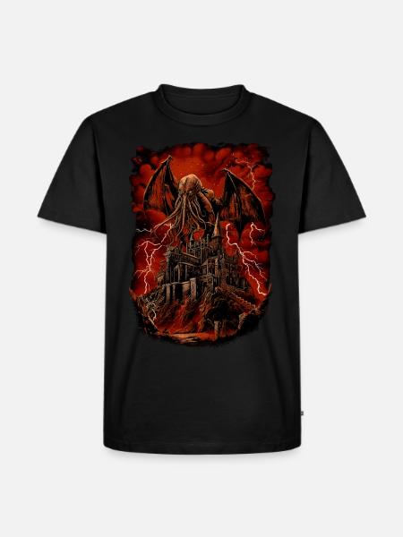 Aufstieg des Cthulhu - Männer Premium Bio T-Shirt - Schwarz