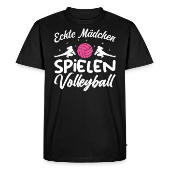 Real Girls Playing Volleyball - Men's Premium Organic T-Shirt - black - Front - Nico (187cm)