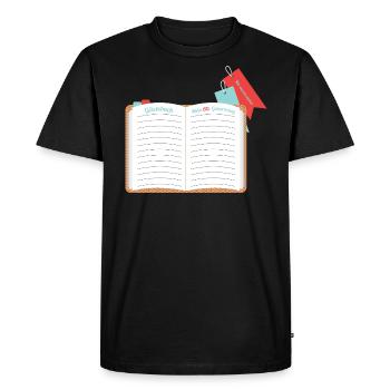 Mon 60e anniversaire (édition livre d’or) - T-shirt Premium bio Homme - noir - Devant - Nico (187cm)