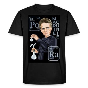 Marie Curie - Men's Premium Organic T-Shirt - black - Front - Nico (187cm)