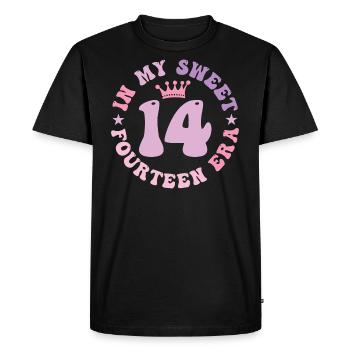 In My Sweet Fourteen Era 14th Birthday 14th - Men's Premium Organic T-Shirt - black - Front - Nico (187cm)