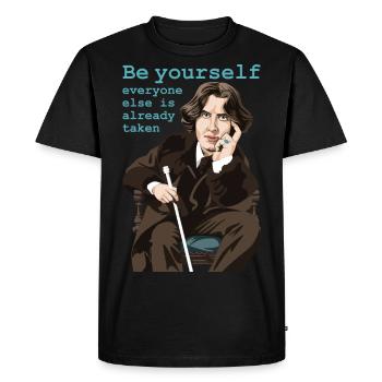 Oscar Wilde - T-shirt Premium bio Homme - noir - Devant - Nico (187cm)
