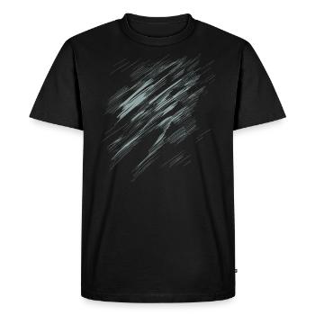 Hatching Background - Diagonal Structure - Men's Premium Organic T-Shirt - black - Front - Nico (187cm)