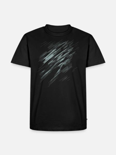 Hatching Background - Diagonal Structure - Men's Premium Organic T-Shirt - black