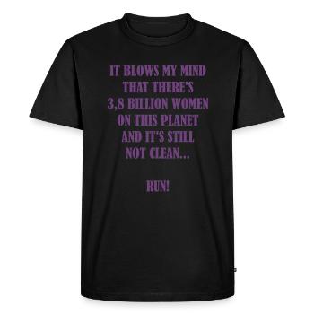 Toujours pas propre - T-shirt Premium bio Homme - noir - Devant - Nico (187cm)