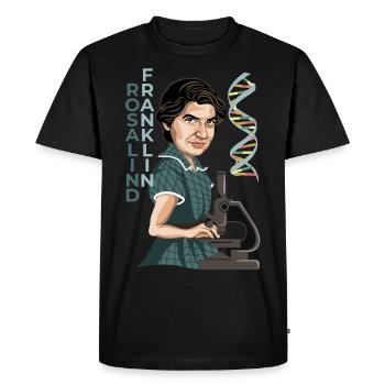 Rosalind Franklin - Men's Premium Organic T-Shirt - black - Front - Nico (187cm)
