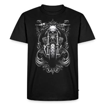 Art moto puissant et rebelle - T-shirt Premium bio Homme - noir - Devant - Nico (187cm)