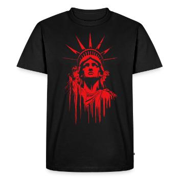 Lady Liberty - Men's Premium Organic T-Shirt - black - Front - Nico (187cm)
