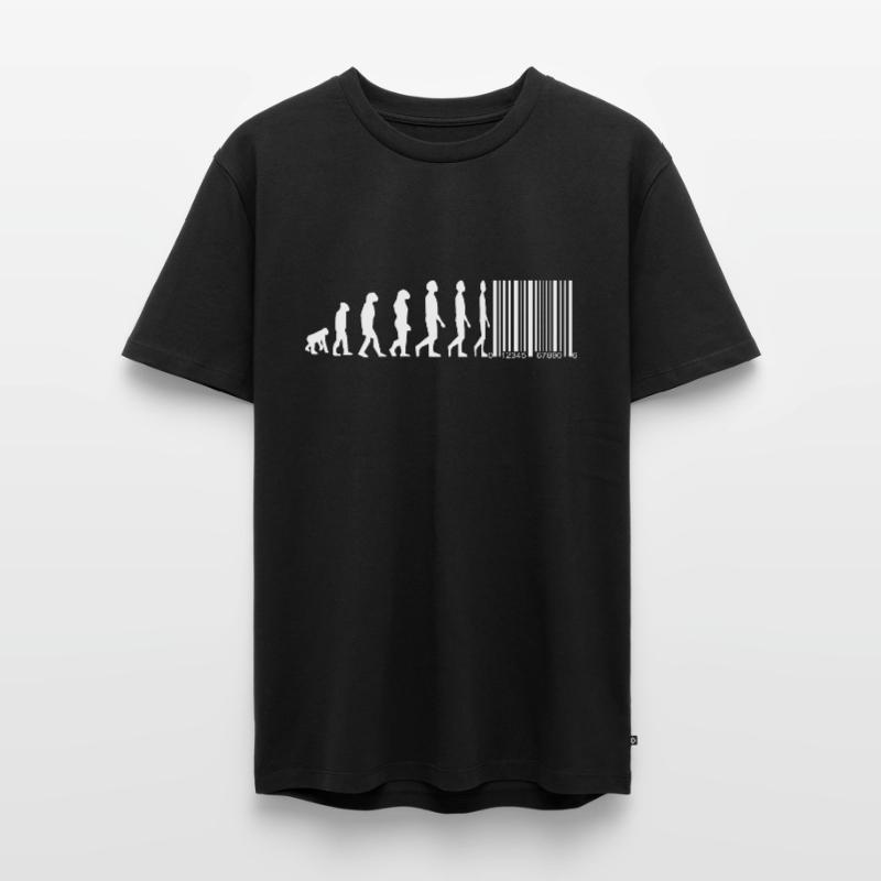 Evolution Barcode Männer Premium Bio T-Shirt