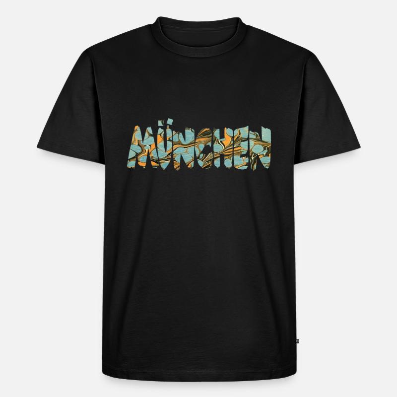 münchen e 20 - Männer Premium Bio T-Shirt - Schwarz