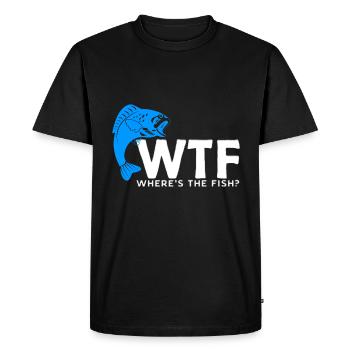 Pêche au poisson - T-shirt Premium bio Homme - noir - Devant - Nico (187cm)