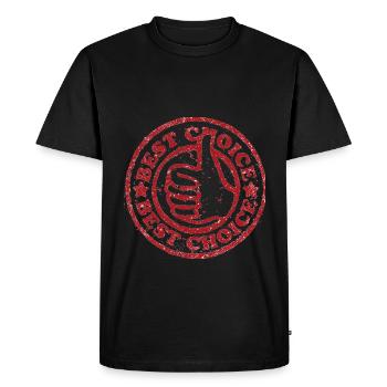Meilleur choix - T-shirt Premium bio Homme - noir - Devant - Nico (187cm)