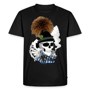 Bayern-skull - Men's Premium Organic T-Shirt - black - Front - Nico (187cm)
