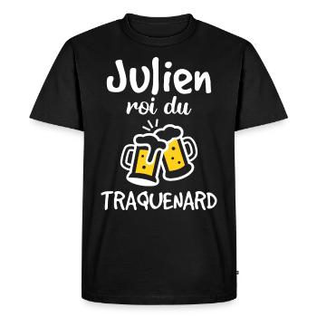 Julien Roi Du Traquenard - Humour De Julien - T-shirt Premium bio Homme - noir - Devant - Nico (187cm)