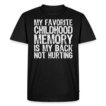 Funny Old Man Old Woman Birthday - Men's Premium Organic T-Shirt - black - Front - Nico (187cm)