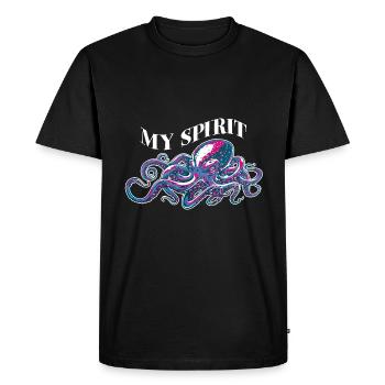 Pieuvres kalmar des octopodes des eaux profondes - T-shirt Premium bio Homme - noir - Devant - Nico (187cm)