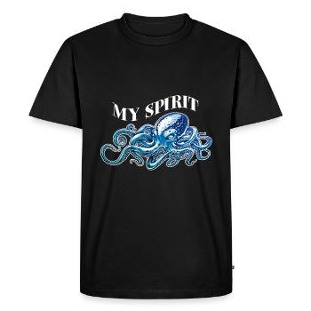 Pieuvre poulpe de la pieuvre des eaux profondes - T-shirt Premium bio Homme - noir - Devant - Nico (187cm)