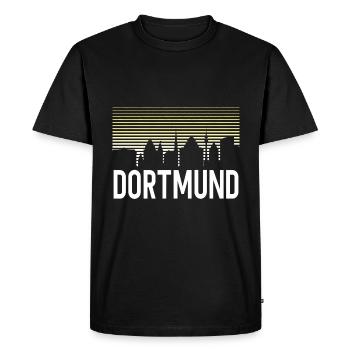 Dortmund Skyline Ruhrpott Ruhr Area Souvenirs - Men's Premium Organic T-Shirt - black - Front - Nico (187cm)