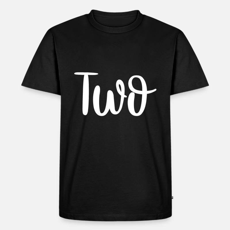 Two - Männer Premium Bio T-Shirt - Schwarz