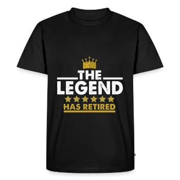 La légende a retraité pension locataire cadeau - T-shirt Premium bio Homme - noir - Devant - Nico (187cm)