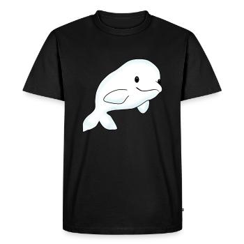 Belugawal blanc baleine mer poissons enfants - T-shirt Premium bio Homme - noir - Devant - Nico (187cm)