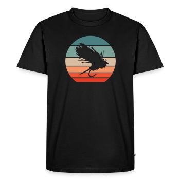 Pêche à la mouche Pêche à la mouche - T-shirt Premium bio Homme - noir - Devant - Nico (187cm)