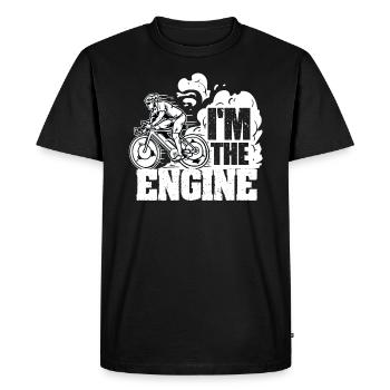 I'm the engine - Men's Premium Organic T-Shirt - black - Front - Nico (187cm)