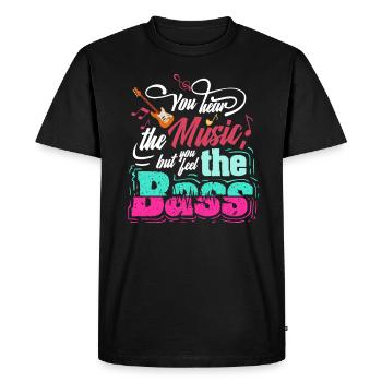 You Hear The Music But You Feel The Bass Bassist - T-shirt Premium bio Homme - noir - Devant - Nico (187cm)