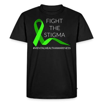 Fight The Stigma Mental Health Awareness II - Men's Premium Organic T-Shirt - black - Front - Nico (187cm)